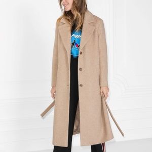 & Other Stories Loose Alpaca Blend Coat Size 2